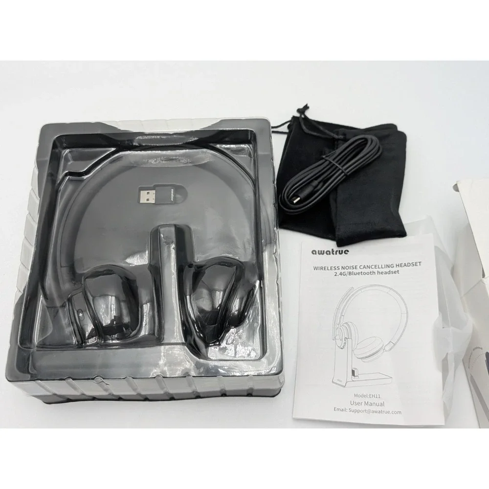 Awatrue Wireless‎ Headset EH11 For PC. Bluetooth Ai Noise Cancellation